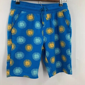 Treasure & Bond Kids' Print Fleece Shorts Blue Greece Sun Faces Shorts SZ S NWT